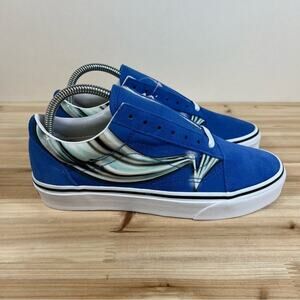 NEW Vans off the wall old skool unisex casual skate shoes womens 7 blue silver